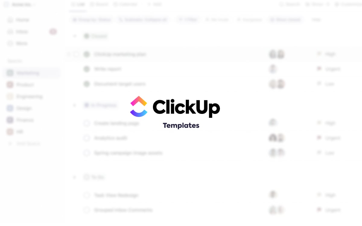 ClickUp templates.