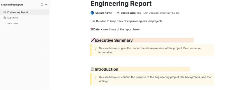 Keeping track of engineering-related documents? Try using this template for uniformity and ease of writing complicated engineering stuff!