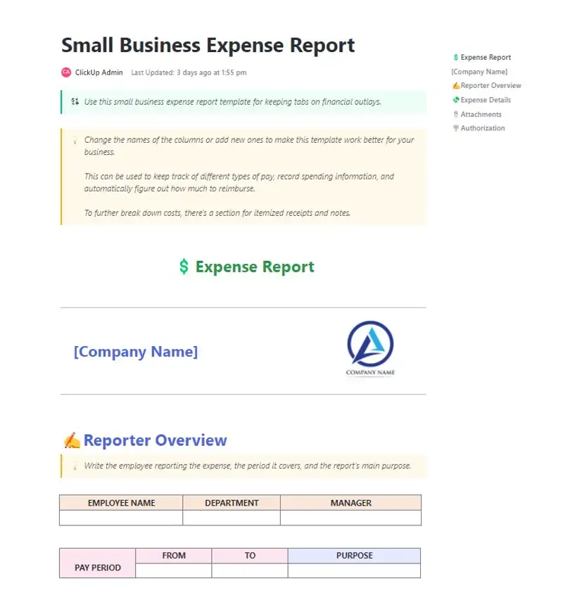 Use this small business expense report template for keeping tabs on financial outlays.