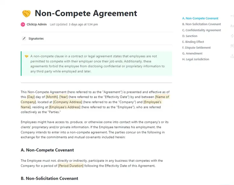 A non-compete clause in a contract or legal agreement states that employees are not permitted to compete with their employer once their job ends. Additionally, these agreements forbid the employee from disclosing confidential or proprietary information to any third party while employed and later.