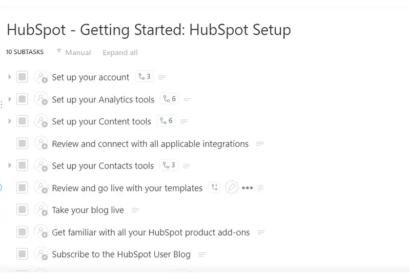 Ready to start your HubSpot journey? This task template covers everything you need to set up your HubSpot personal account and application settings for your convenience.