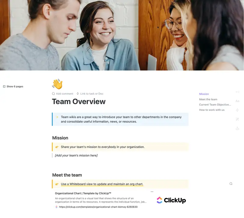 Your team's information is housed on a wiki, and like any home, it requires a solid foundation. Your team will be prepared for sustained wiki success by following these quick-start instructions.