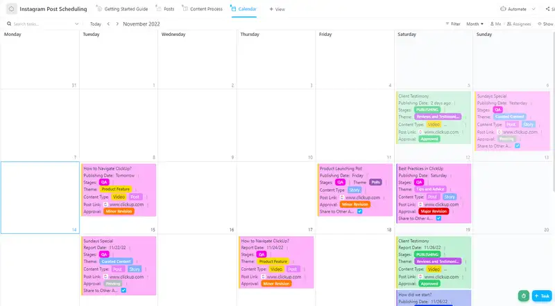 Do your Instagram posting easier and much more organized using this Instagram Post Scheduling Template! Aside from it offering a calendar view which gives a scheduling overview, it also has different views to compile your IG posts!