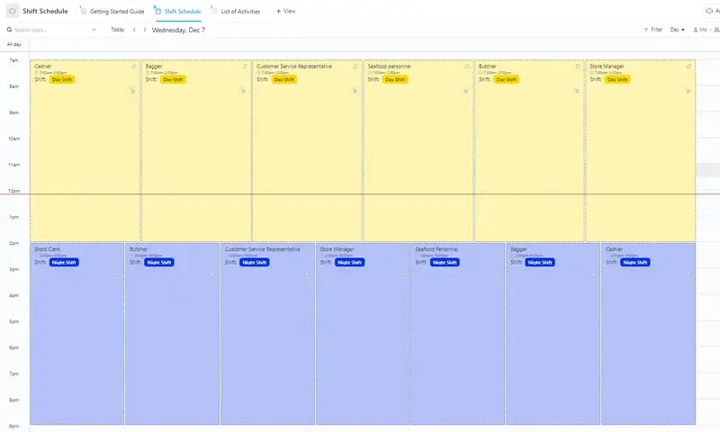 Manage employees schedule using the Shift Schedule Template. Keep track of employee shifts in the workplace with a customizable template right for your business.