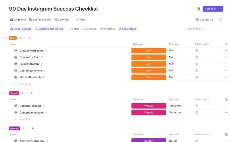 Transform your Instagram presence with our 90-Day Success Checklist! Crafted by Denik CEO, Tyler Tolson, this comprehensive guide unveils the secrets to boost visibility and engagement while gaining invaluable market insights.